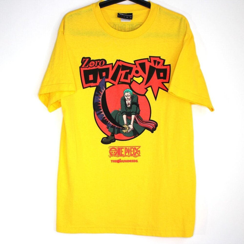 The Hundreds x One Piece Mens Medium Anime Zoro Official T-Shirt RARE Q1106